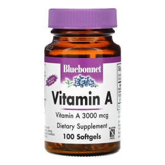 Bluebonnet Nutrition, Vitamin A, 3,000 mcg, 100 Softgels