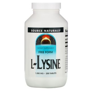 Source Naturals, L-Lysine, 1,000 mg, 200 Tablets