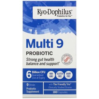 Kyolic, Kyo-Dophilus, Multi 9 Probiotic, 6 Billion CFU, 180 Capsules