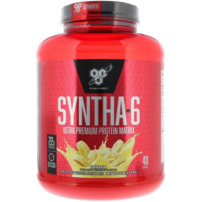 BSN, Syntha-6, Ultra Premium Protein Matrix, Banana, 5 lb (2.27 kg)