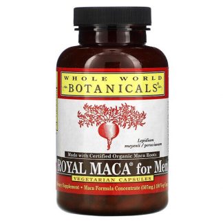 Whole World Botanicals, Royal Maca for Men, Gelatinized, 500 mg, 180 Vegetarian Capsules