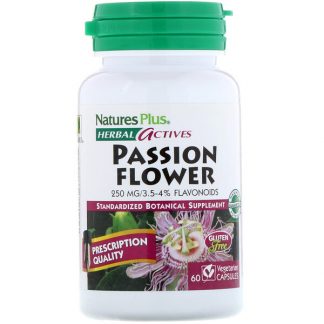 NaturesPlus, Herbal Actives, Passion Flower, 250 mg, 60 Vegetarian Capsules