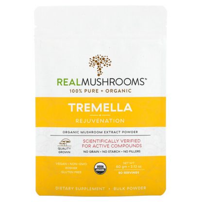 Real Mushrooms, Tremella, Organic Mushroom Extract Powder, 2.12 oz (60 g)