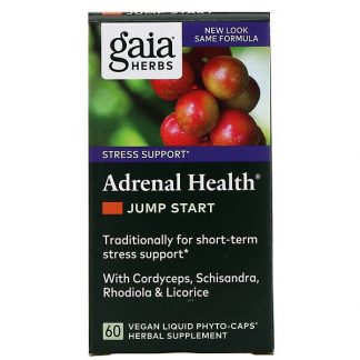 Gaia Herbs, Adrenal Health, Jump Start, 60 Vegan Liquid Phyto-Caps