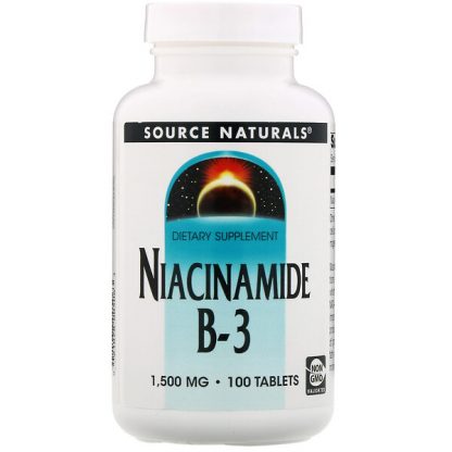 Source Naturals, Niacinamide B-3, 1,500 mg, 100 Tablets