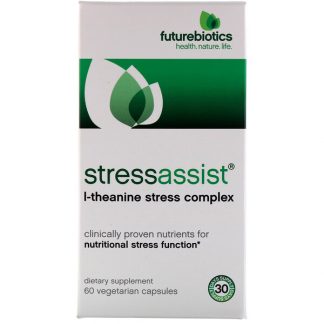 FutureBiotics, Stressassist, L-Theanine Stress Complex, 60 Vegetarian Capsules