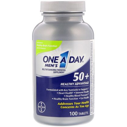 One-A-Day, Men's 50+, Healthy Advantage, Multivitamin/Multimineral Supplement, 100 Tablets