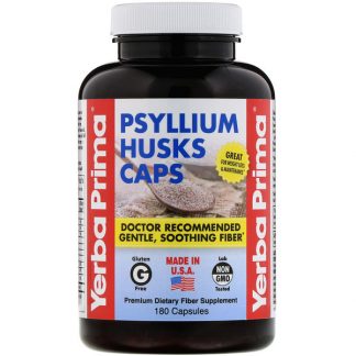 Yerba Prima, Psyllium Husks Caps, 180 Capsules