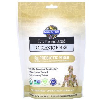 Garden of Life, Dr. Formulated, Organic Fiber, Clear, Unflavored, 6.8 oz (192 g)