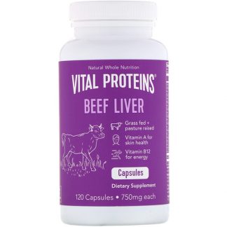 Vital Proteins, Beef Liver, 750 mg, 120 Capsules