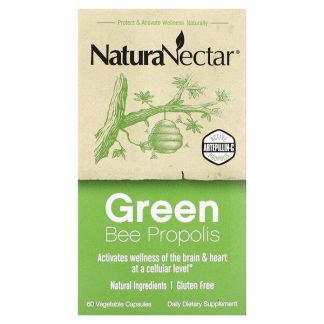 NaturaNectar, Green Bee Propolis, 60 Vegetable Capsules