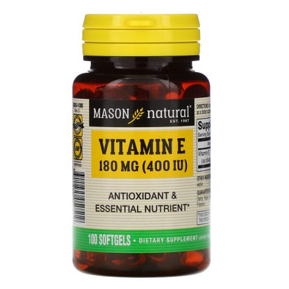 Mason Natural, Vitamin E, 180 mg (400 IU), 100 Softgels