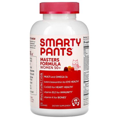 SmartyPants, Masters Formula Women 50+, Blueberry, Orange Creme, and Strawberry Banana, 120 Gummies