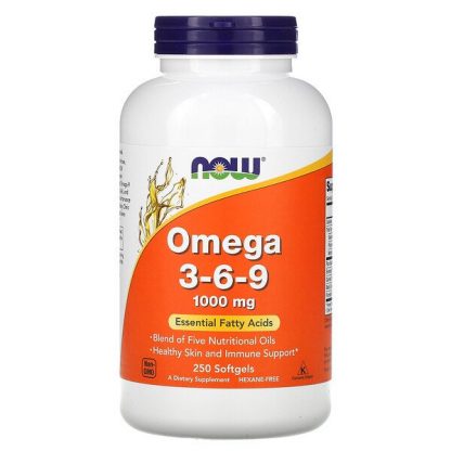 NOW Foods, Omega 3-6-9, 1,000 mg, 250 Softgels