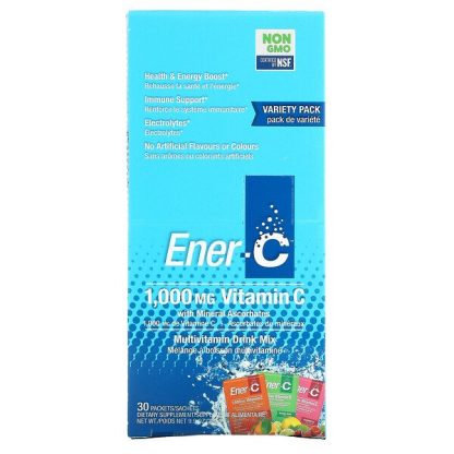 Ener-C, Vitamin C, Multivitamin Drink Mix, Variety Pack, 1,000 mg, 30 Packets, 9.9 oz (282.9 g)