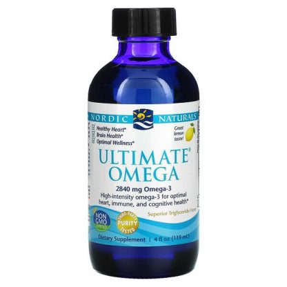 Nordic Naturals, Ultimate Omega, Lemon, 2,840 mg, 4 fl oz (119 ml)