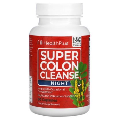 Health Plus, Super Colon Cleanse, Night, 60 Capsules