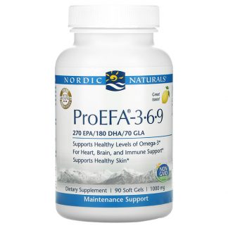 Nordic Naturals, ProEFA 3-6-9, Lemon, 1000 mg, 90 Soft Gels