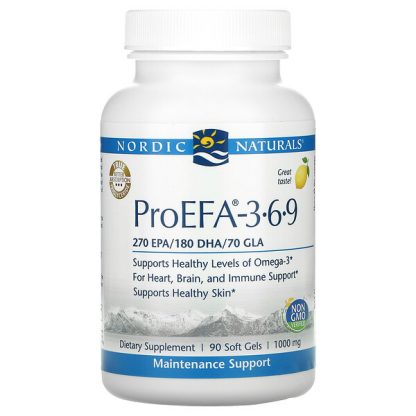 Nordic Naturals, ProEFA 3-6-9, Lemon, 1000 mg, 90 Soft Gels