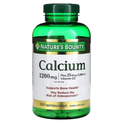 Nature's Bounty, Calcium Plus Vitamin D3, 600 mg, 220 Rapid Release Softgels