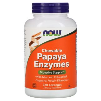 NOW Foods, Chewable Papaya Enzymes, 360 Lozenges