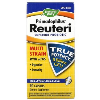 Nature's Way, Primadophilus Reuteri, Superior Probiotic, 5 Billion CFU, 90 Capsules