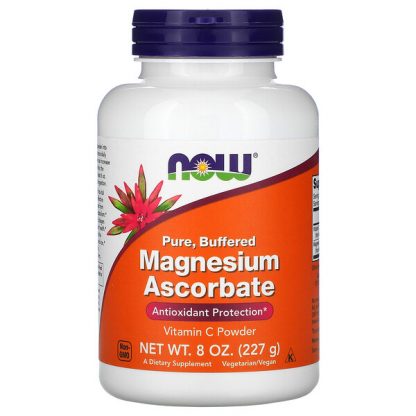 NOW Foods, Pure, Buffered, Magnesium Ascorbate, Vitamin C Powder, 8 oz (227 g)