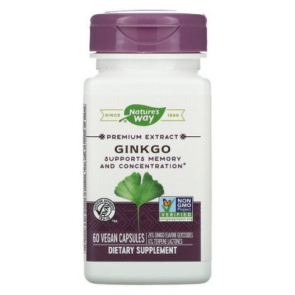 Nature's Way, Premium Blend, Ginkgo, 60 Vegan Capsules