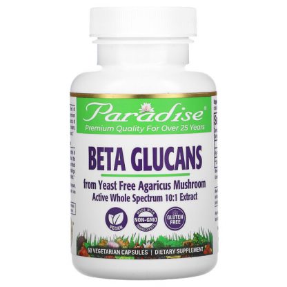 Paradise Herbs, Beta Glucans, 60 Vegetarian Capsules