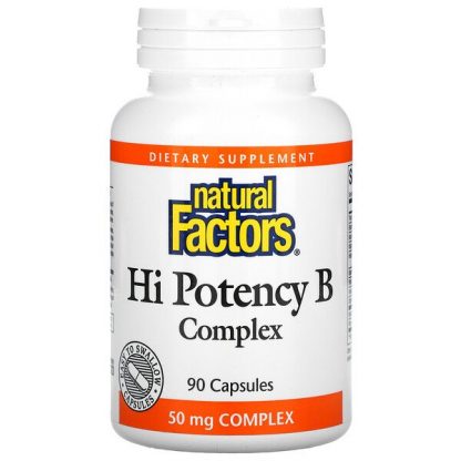 Natural Factors, Hi Potency B Complex, 90 Capsules