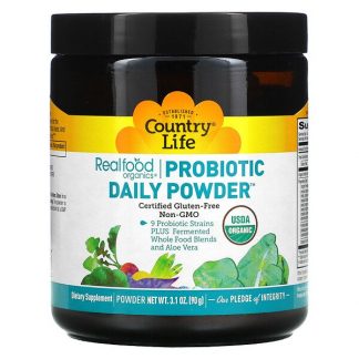 Country Life, Realfood Organics, Probiotic Daily Powder, 3.1 oz (90 g)