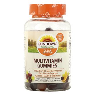 Sundown Naturals, Multivitamin Gummies, Grape, Orange & Cherry Flavored, 120 Gummies