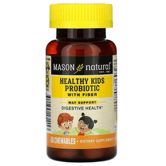 Mason Natural, Healthy Kids Probiotic With Fiber, 60 Chewables