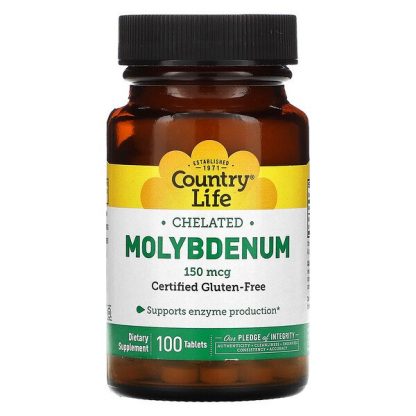 Country Life, Chelated Molybdenum, 150 mcg, 100 Tablets