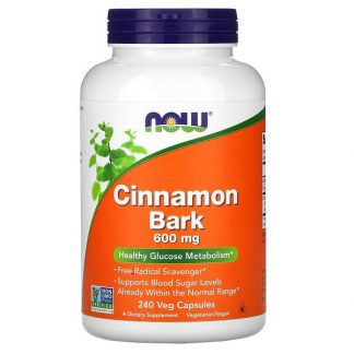 NOW Foods, Cinnamon Bark, 600 mg, 240 Veg Capsules