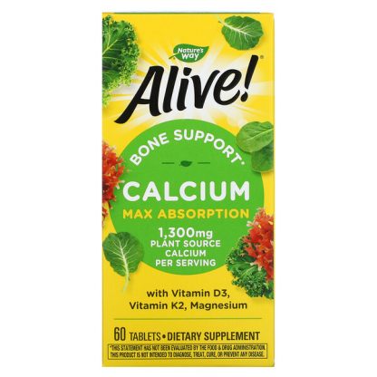 Nature's Way, Alive!, Calcium, Max Absorption, 325 mg, 60 Tablets