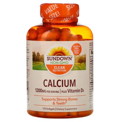 Sundown Naturals, Calcium Plus Vitamin D3, 600 mg, 170 Softgels