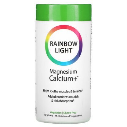 Rainbow Light, Magnesium Calcium+, 90 Tablets