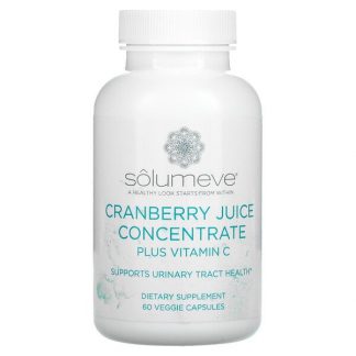 Solumeve, Cranberry Juice Concentrate plus Vitamin C, 60 Veggie Capsules