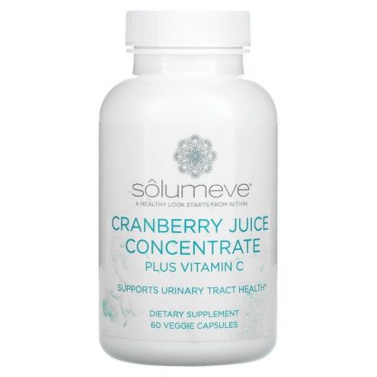 Solumeve, Cranberry Juice Concentrate plus Vitamin C, 60 Veggie Capsules