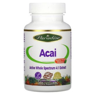 Paradise Herbs, Acai, 60 Vegetarian Capsules