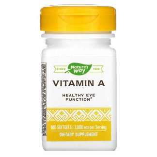 Nature's Way, Vitamin A, 3,000 mcg, 100 Softgels