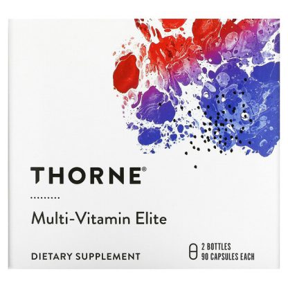 Thorne Research, Multi-Vitamin Elite, 2 Bottles, 90 Capsules Each