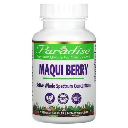 Paradise Herbs, Maqui Berry, 60 Vegetarian Capsules