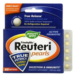 Nature's Way, Primadophilus Reuteri Pearls, 60 Softgels