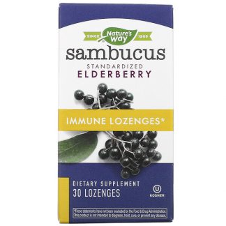 Nature's Way, Sambucus Immune, Elderberry, Standardized, 30 Lozenges