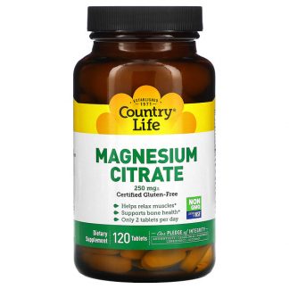 Country Life, Magnesium Citrate, 125 mg, 120 Tablets