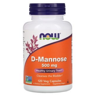 NOW Foods, D-Mannose, 500 mg, 120 Veg Capsules