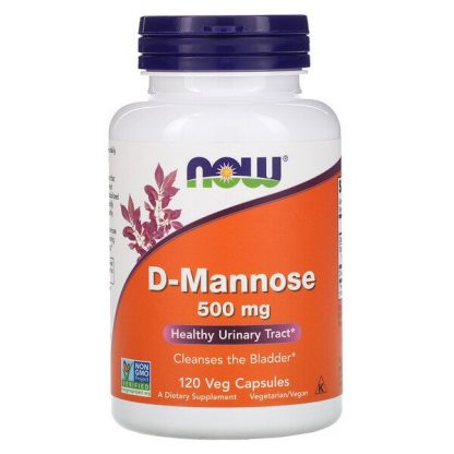 NOW Foods, D-Mannose, 500 mg, 120 Veg Capsules