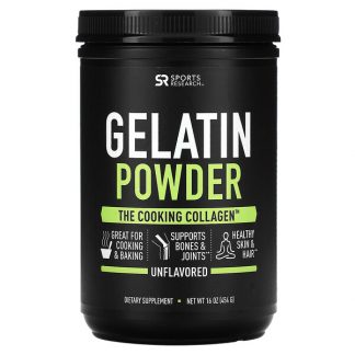 Sports Research, Gelatin Powder, Unflavored, 16 oz (454 g)